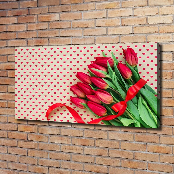 Foto canvas Hartvormige tulpen