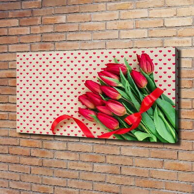 Foto canvas Hartvormige tulpen