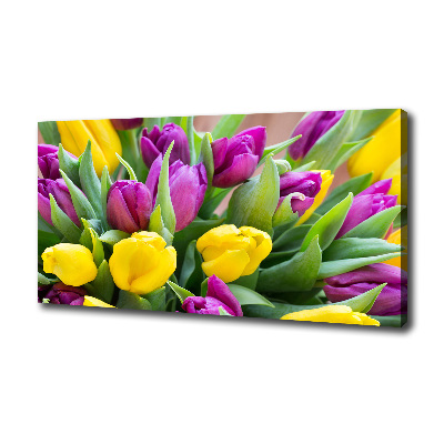 Canvas foto Kleurrijke tulpen