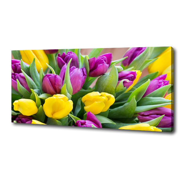Canvas foto Kleurrijke tulpen