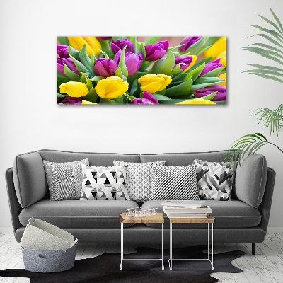 Canvas foto Kleurrijke tulpen
