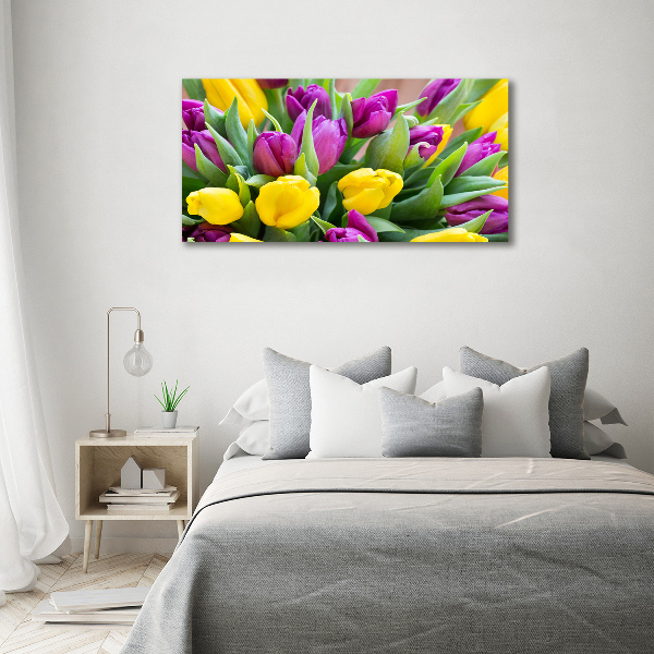 Canvas foto Kleurrijke tulpen