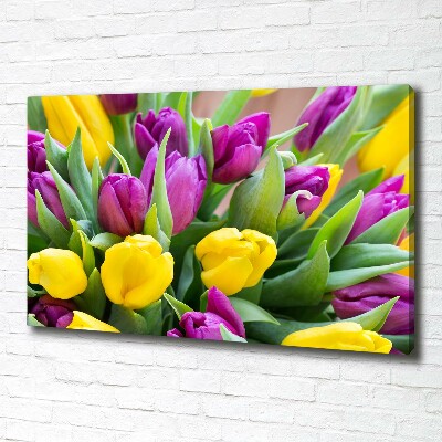 Canvas foto Kleurrijke tulpen