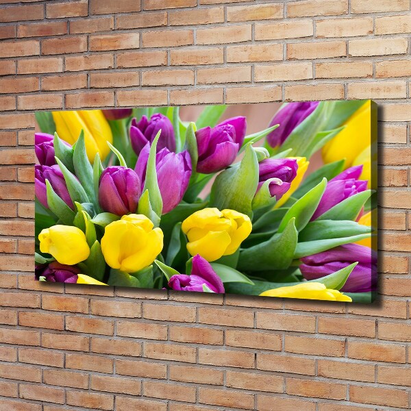 Canvas foto Kleurrijke tulpen