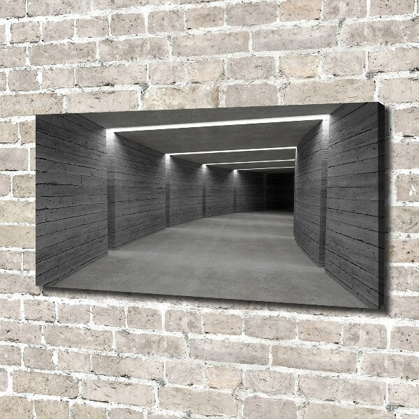 Foto canvas Betonnen tunnel