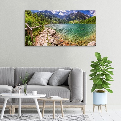 Foto op canvas Het zeeoog ​​van het Tatragebergte