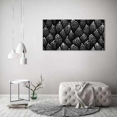 Foto canvas Zwart-witte stippen