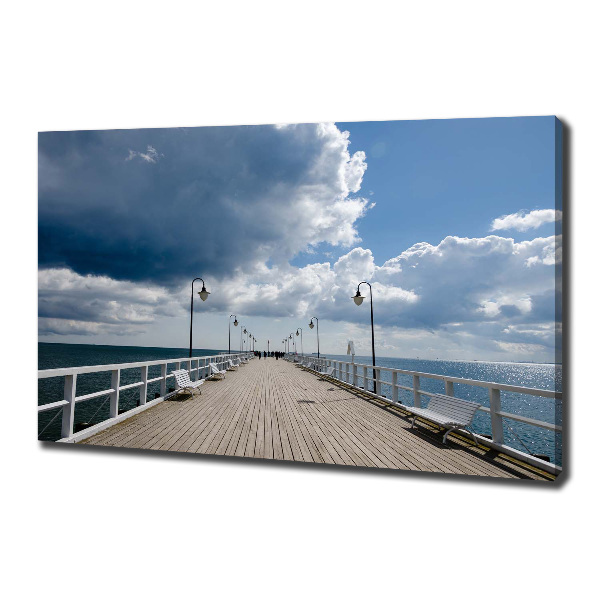 Canvas foto Pier in Orłowo
