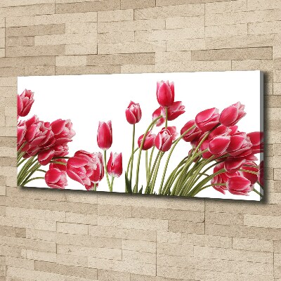 Foto canvas Rode tulpen
