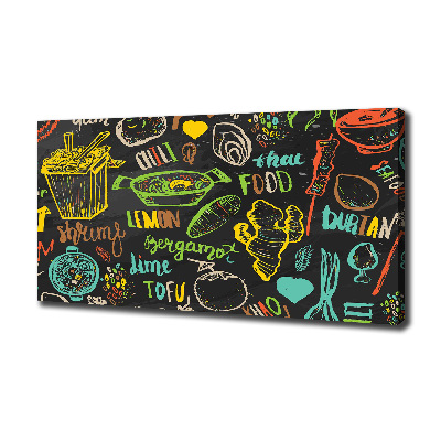 Foto op canvas Thais eten