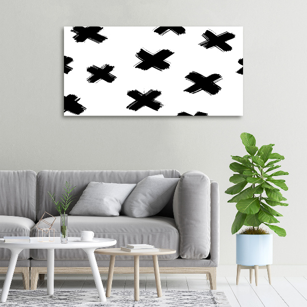 Canvas foto Zwart-witte vlekken