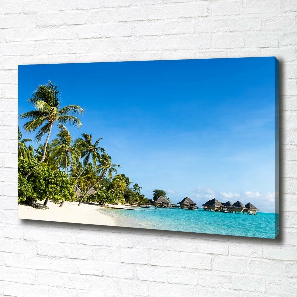 Canvas schilderij Caribisch strand