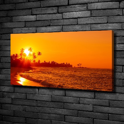 Schilderij op canvas Zonsondergangstrand
