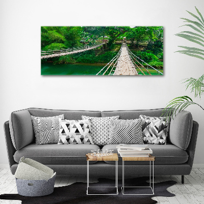 Foto canvas Brug over de rivier