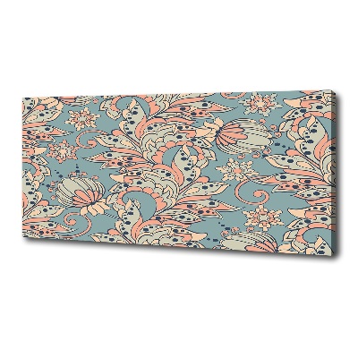 Canvas foto Etnische bloemen