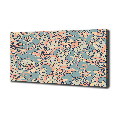 Canvas foto Etnische bloemen