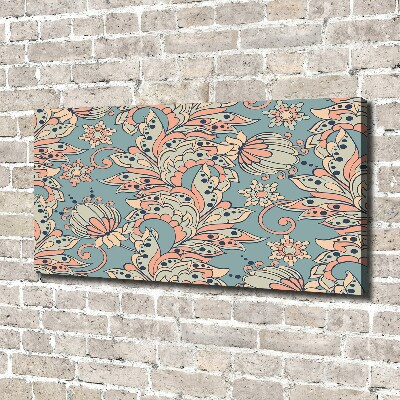 Canvas foto Etnische bloemen