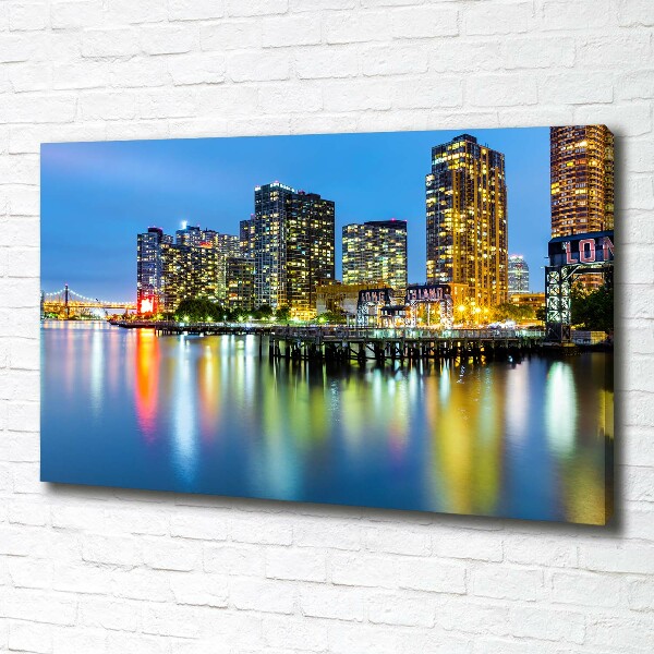Foto canvas New York 's nachts