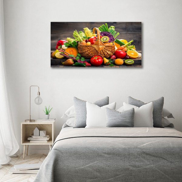 Foto canvas Fruit- en groentemand