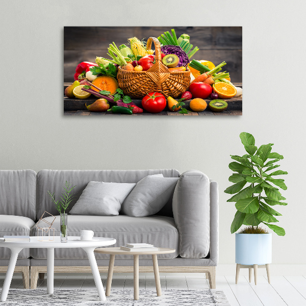 Foto canvas Fruit- en groentemand