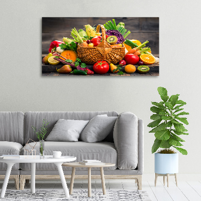 Foto canvas Fruit- en groentemand