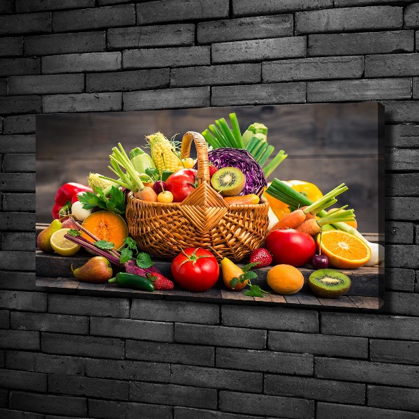 Foto canvas Fruit- en groentemand