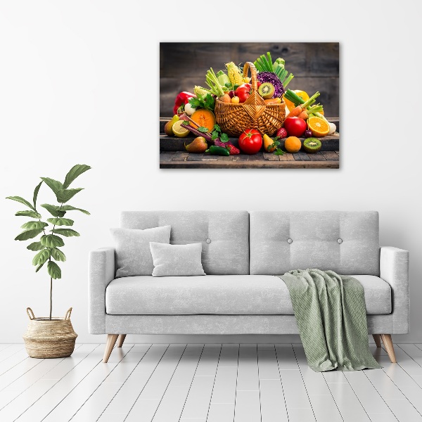 Foto canvas Fruit- en groentemand
