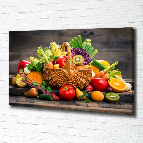 Foto canvas Fruit- en groentemand