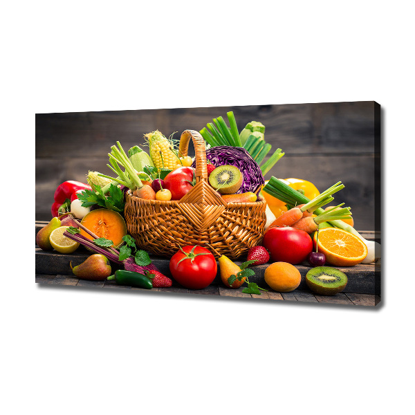 Foto canvas Fruit- en groentemand