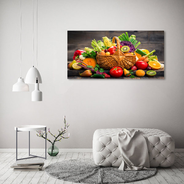 Foto canvas Fruit- en groentemand