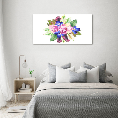 Foto op canvas Een boeket bloemen