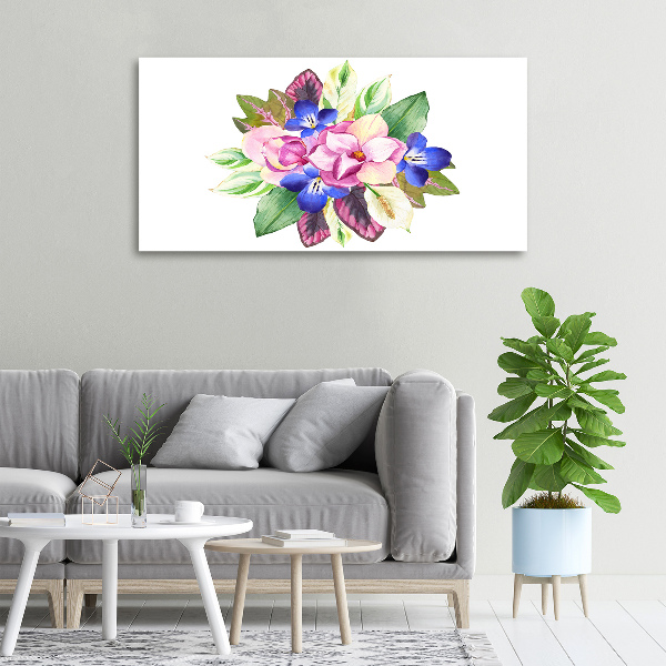 Foto op canvas Een boeket bloemen
