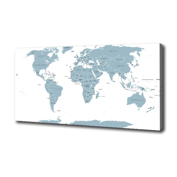 Schilderij op canvas Politieke kaart