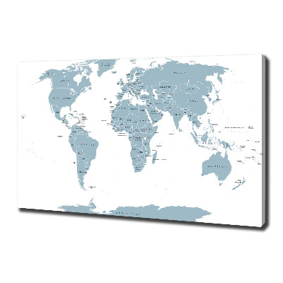 Schilderij op canvas Politieke kaart