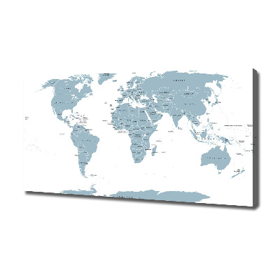 Schilderij op canvas Politieke kaart