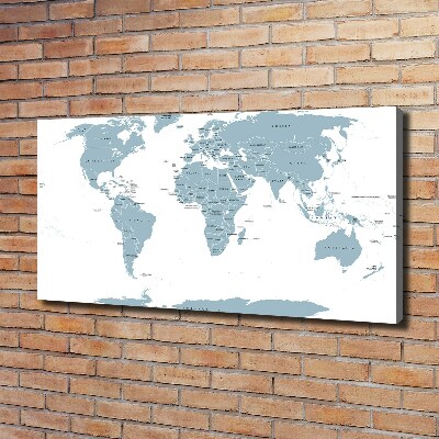 Schilderij op canvas Politieke kaart