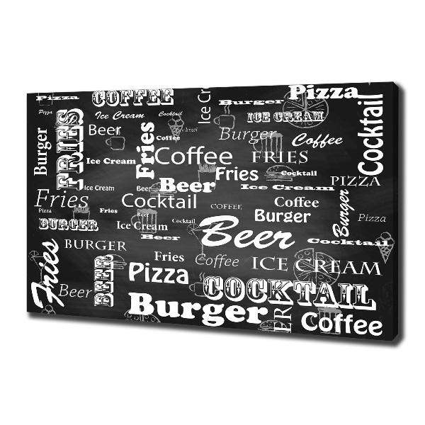 Foto canvas Restaurantmenu