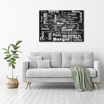 Foto canvas Restaurantmenu