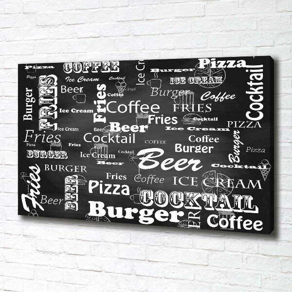 Foto canvas Restaurantmenu