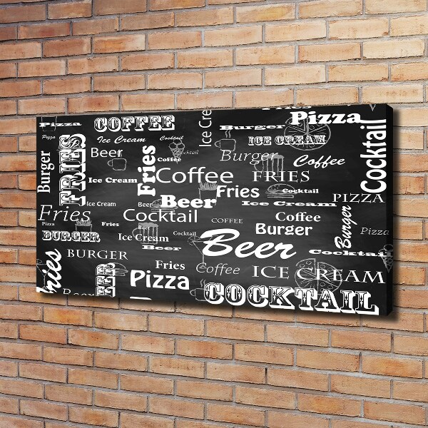 Foto canvas Restaurantmenu