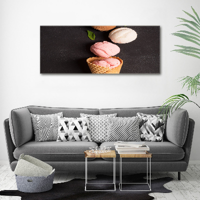 Foto canvas IJs in een wafelhoorntje