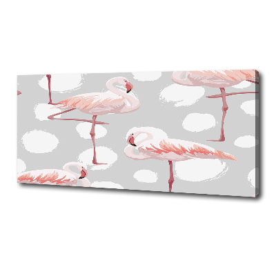 Foto op canvas Flamingo's