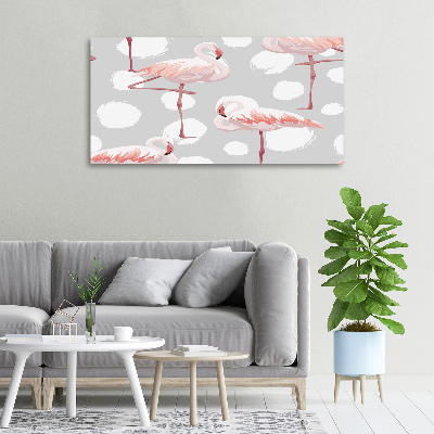 Foto op canvas Flamingo's