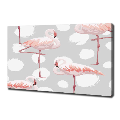 Foto op canvas Flamingo's