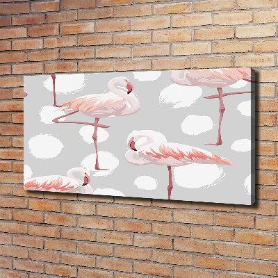 Foto op canvas Flamingo's
