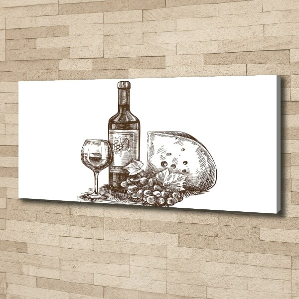 Foto op canvas Wijn en hapjes
