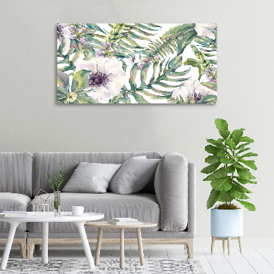 Foto op canvas Varens en bloemen