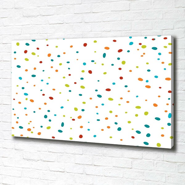 Canvas schilderij Kleurrijke stippen