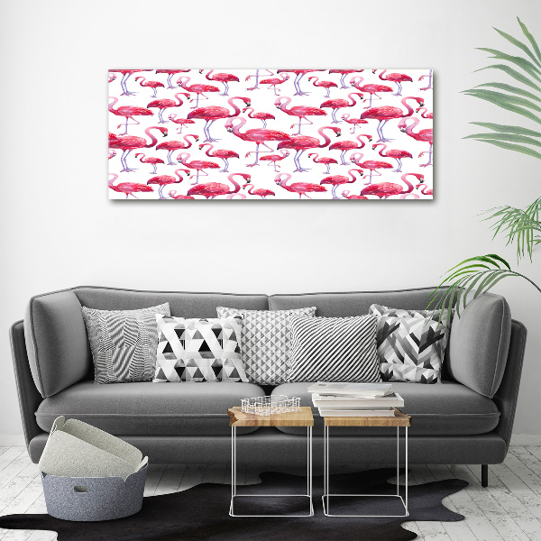Foto op canvas Flamingo's