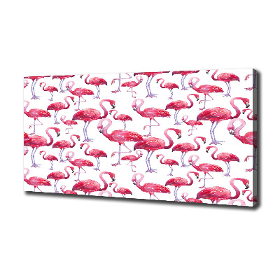 Foto op canvas Flamingo's